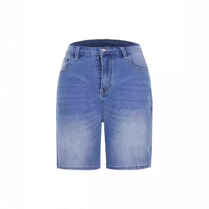 Women Slim Denim Middle Shorts