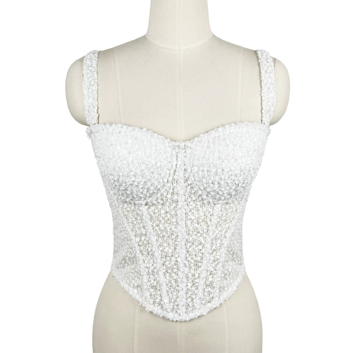Sequined Boning Corset Corset Slim Fit Slim Fit Tube Top Top Sexy Girl Summer Bra Top Inner Wear Outer Wear