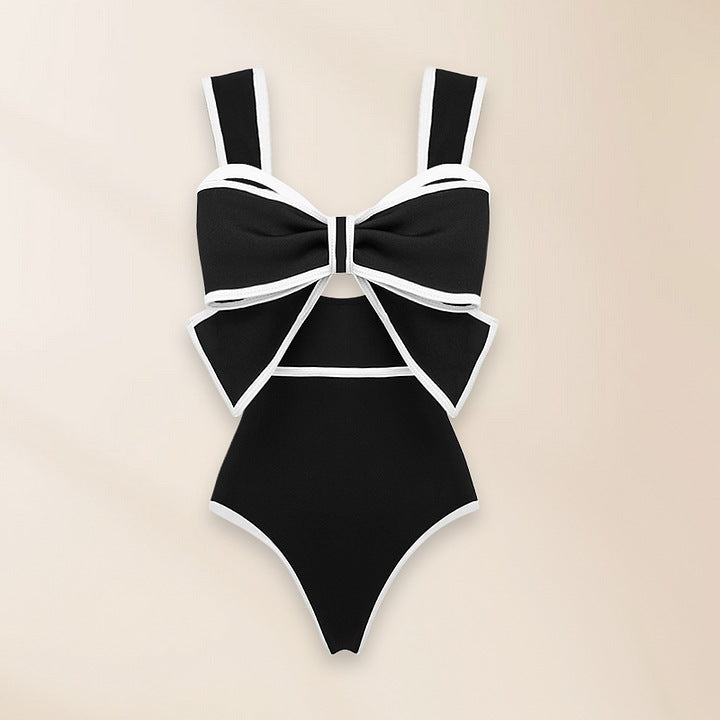 Sexy Swimsuit Women Conservative Cover Belly Lace up Swimsuit Spring Chiffon Beach Skirt Set Swimsuit