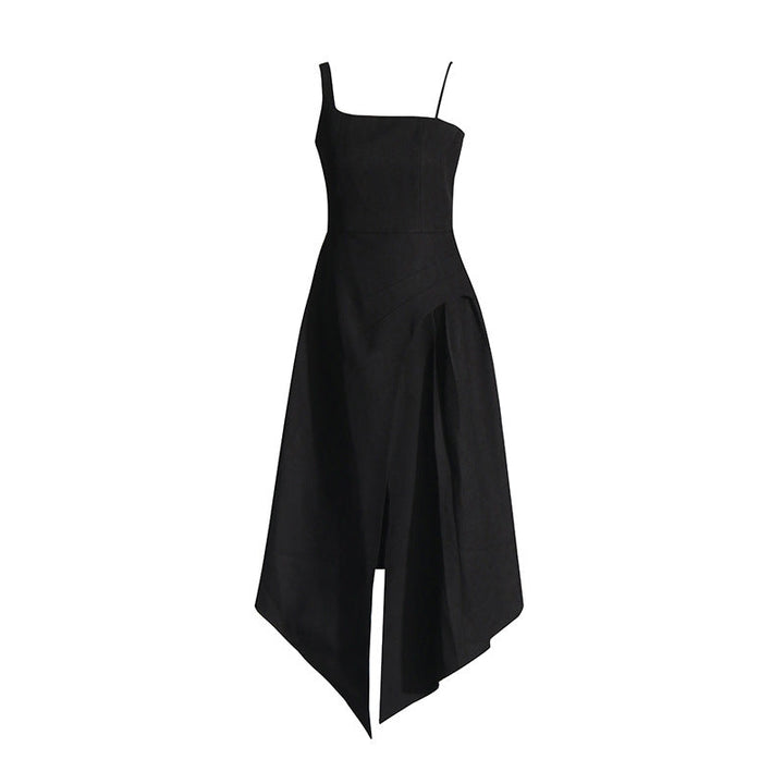 Elegant Vietnam Special Interest Design Detachable Pullover Patchwork Cami Dress Women Summer Slit Dress Women