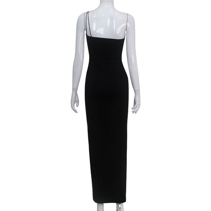 Women Clothing French Sexy Three Dimensional Floral Pleating Elegant Pure Hip Spaghetti Straps Dress