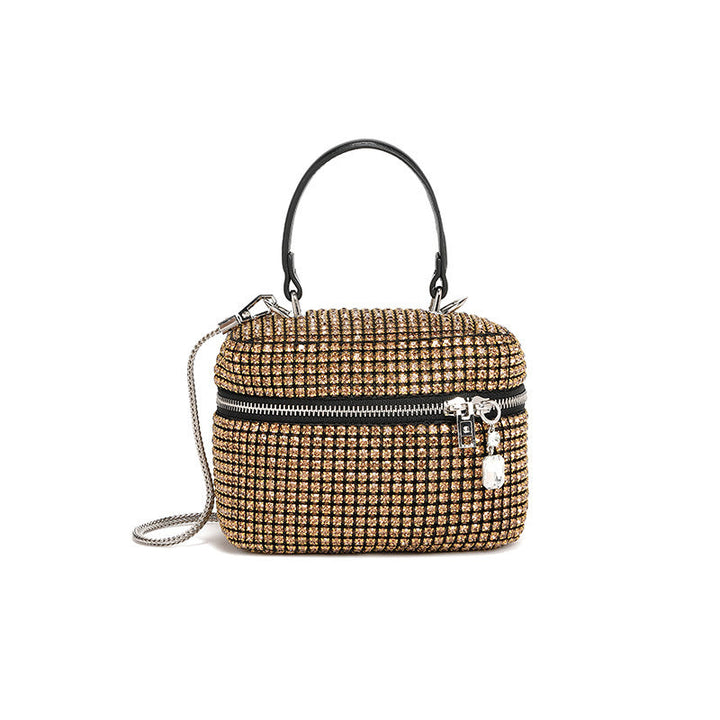 Rhinestone Women Bag Spring Arrival Full Rhinestone Western Chain Cosmetic Bag Messenger Bag Niche Handbag