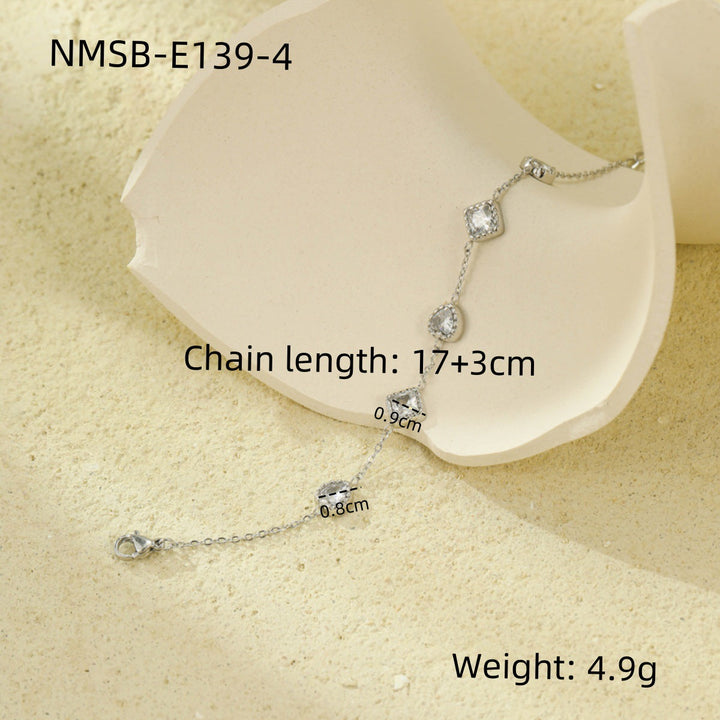 Arrival 18K Gold Diamond Titanium Steel Bracelets Women Affordable Luxury Elegant Heart Trendy Stainless Steel Bracelet