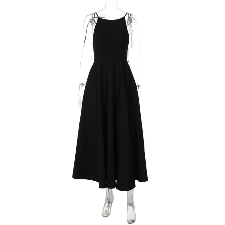 Summer Women Camisole Backless Waist Trimming Display Dress