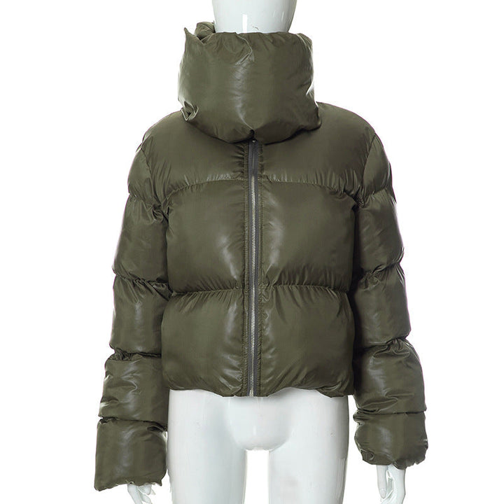 Women Wear Winter Thick Snap on Scarf Coat Warm Keeping Cotton Clothing Bread Coat