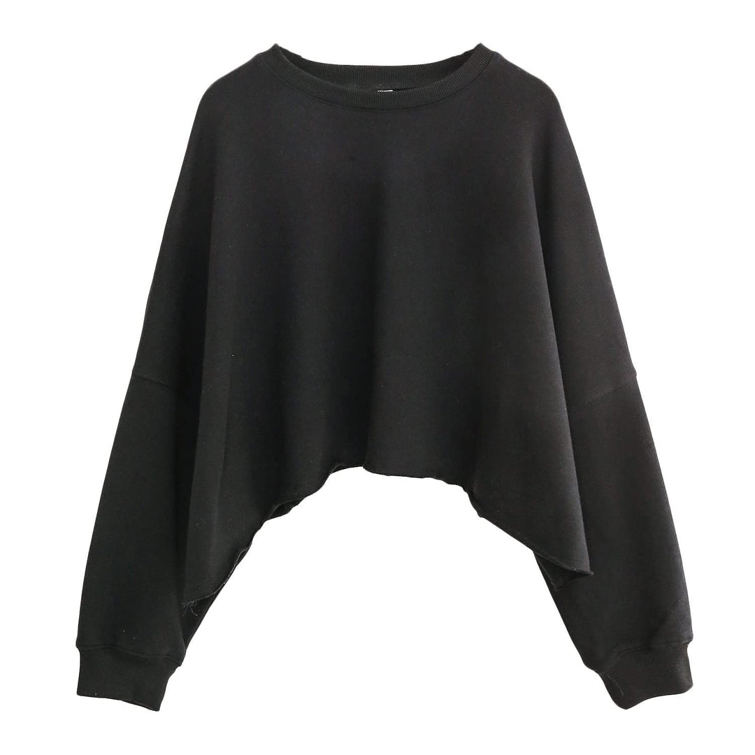 Short Sweatshirt Women Clothing Loose Fitting Cropped Slimming Fashionable Printed Street Sportswear Yoga Jacket Coat