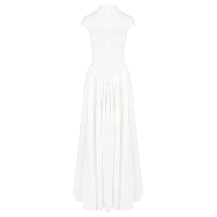 Arrival Women Clothing White Light Semi Transparent Chiffon Large Swing Dress Fairy Long