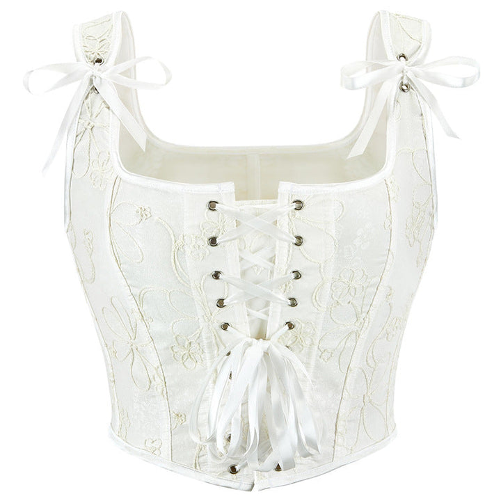 White Double Shoulder Strap Adjustable Women Tube Top Chest Support Body Shaping Top Supply