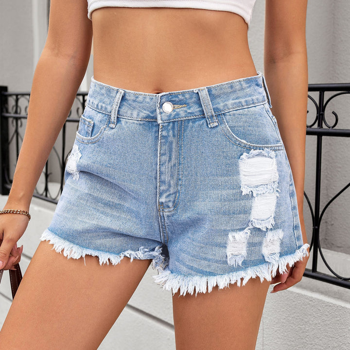 Ranking Women Clothing Washed Sexy Hole Denim Shorts Pants
