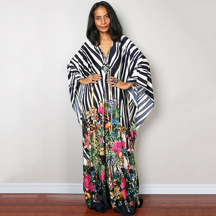 Beach Dress Loose Seaside Vacation Sun Protection Robe Beach Cover Up Swimsuit Outwear Women