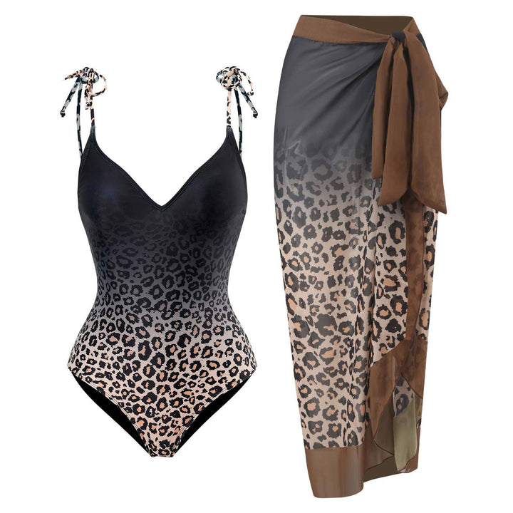 Conservative Covering Belly Thin Backless Sexy Skirt Swimsuit Women Chiffon Beach Dress