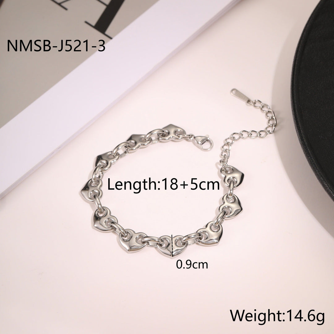 Autumn Love Pig Nose Button Bracelet Women Affordable Luxury Stainless Steel Bracelet Titanium Steel Hand Jewelry