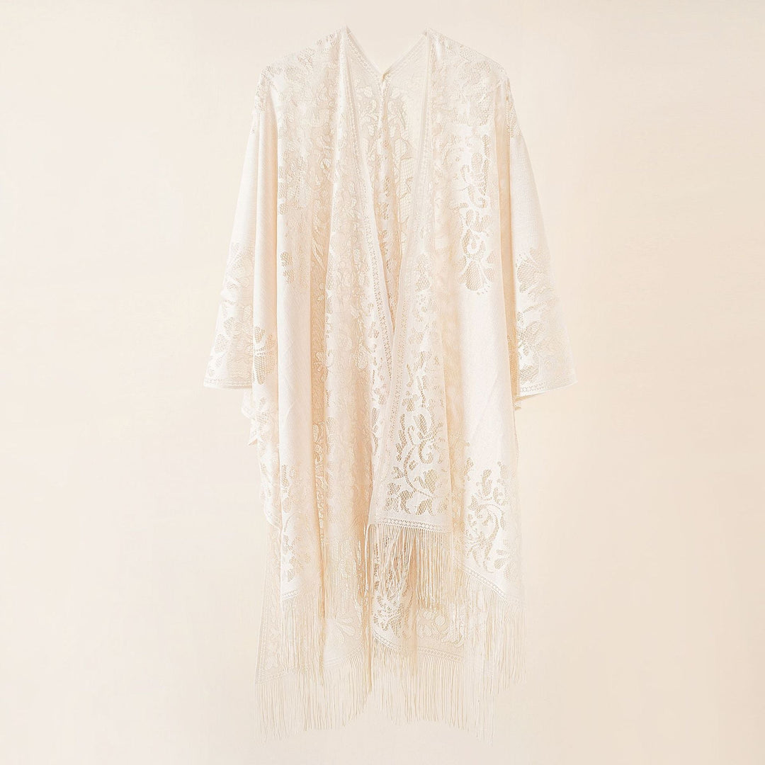 Lace Large Shawl Leaky Lace Cardigan Sun Protection Clothing Beach Cover Up Sun Protection Shawl