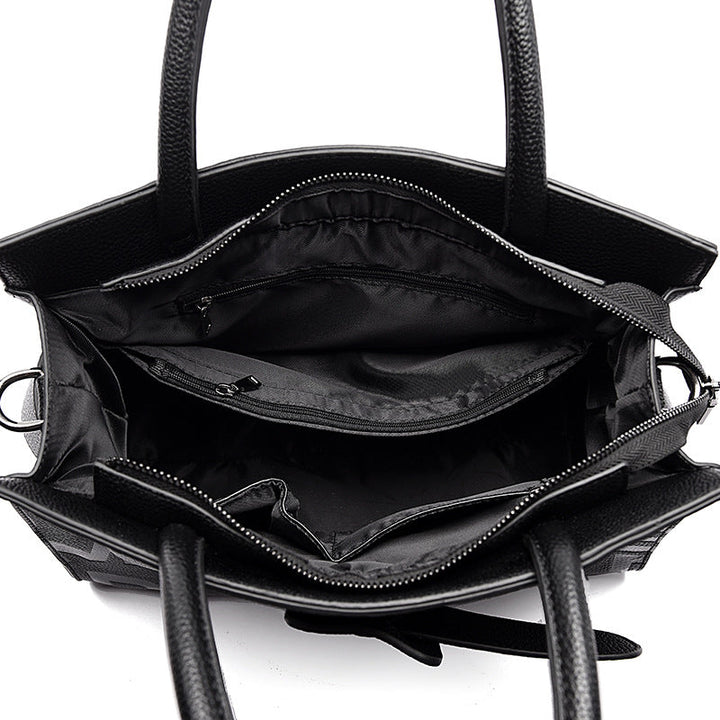 Handbag Large Capacity Totes Women Retro Trends Letter Graphic Women Handbag Shoulder