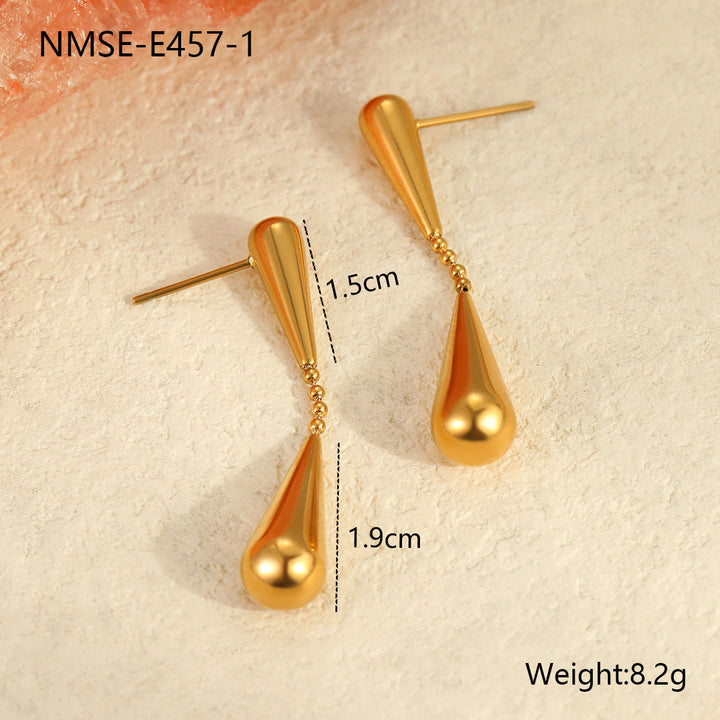 Minimalist Normcore Water Drop Geometric Abstract Niche Design Earrings Long High Grade Light Luxury Earrings