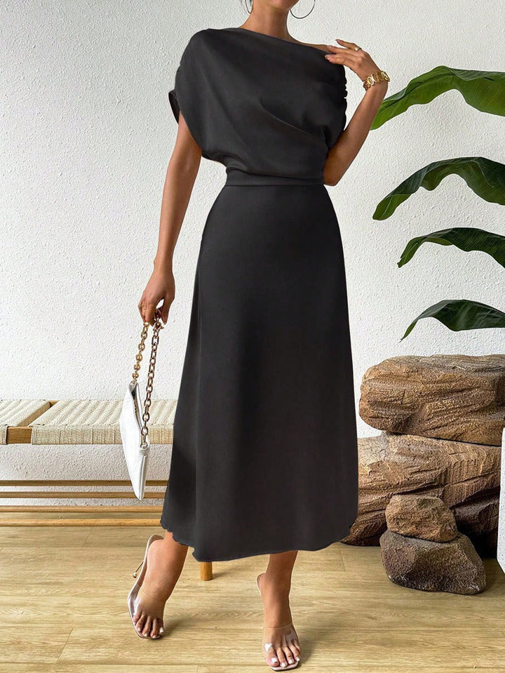 Women Clothing Trendy Summer Satin Satin Women Summer Dress Tight Jumpsuit Long Dress