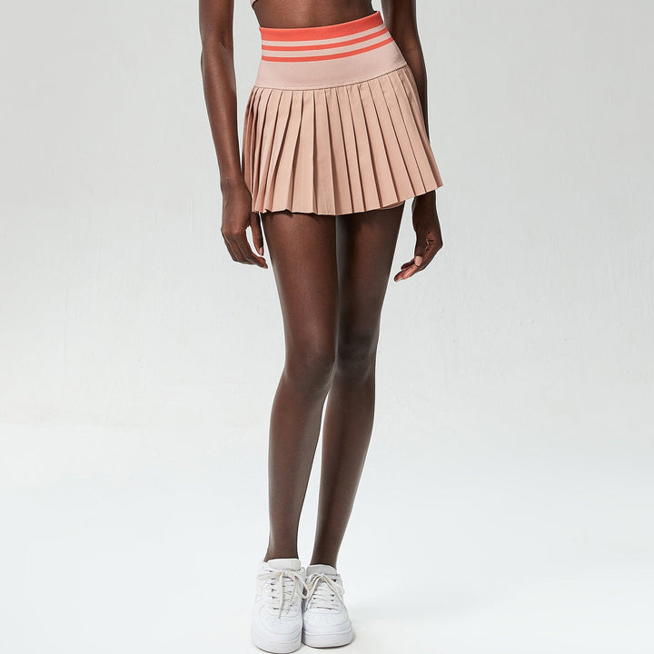High Waist Thread Sports Fitness Short Skirt Women Anti Exposure Outdoor Quick Drying Running Badminton Tennis Skirt