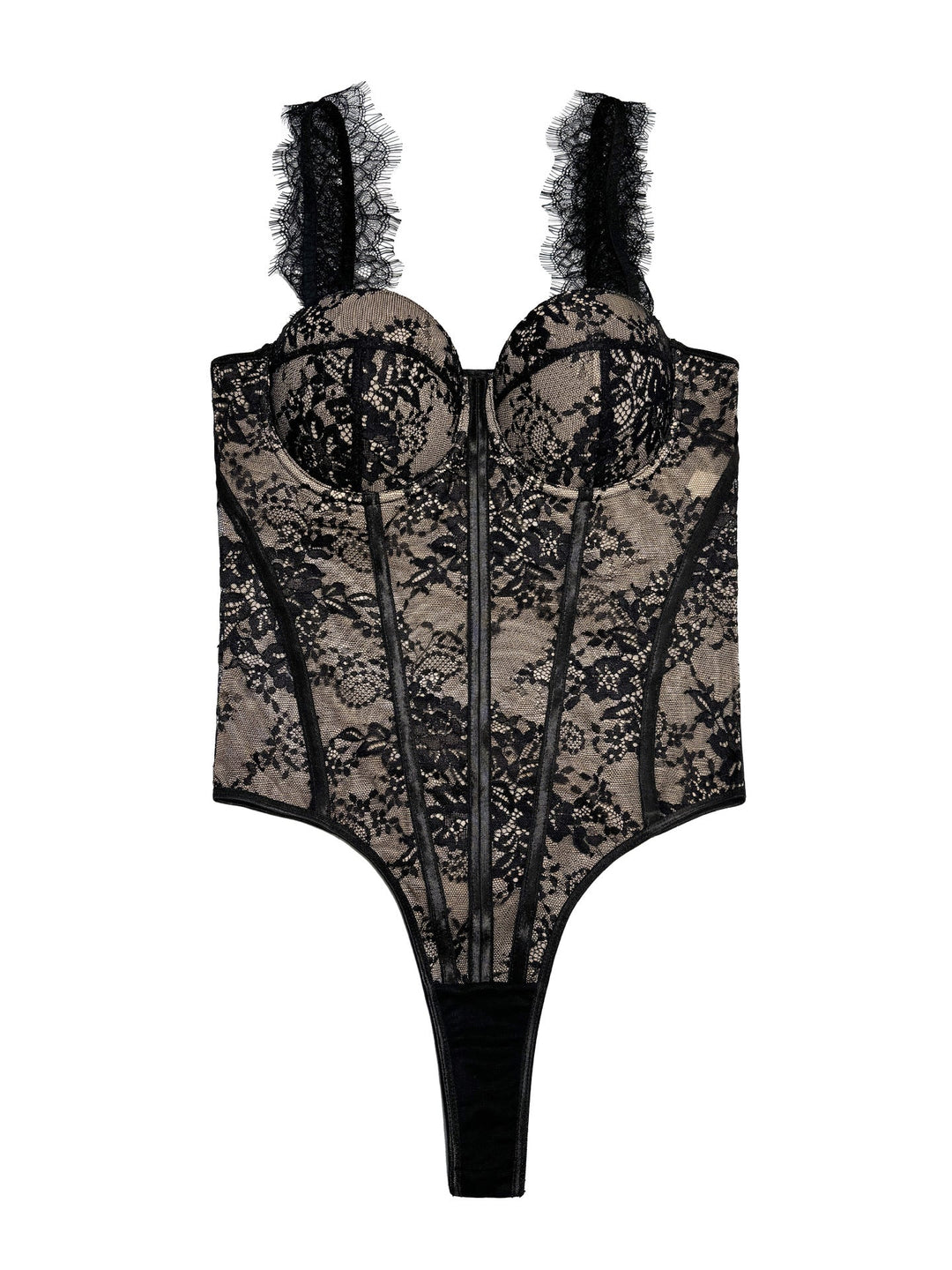Lace Jumpsuit Close Fitting Body Shaping Siamese Corset with Chest Pad Mesh Sexy Sling Vest Dating Wear