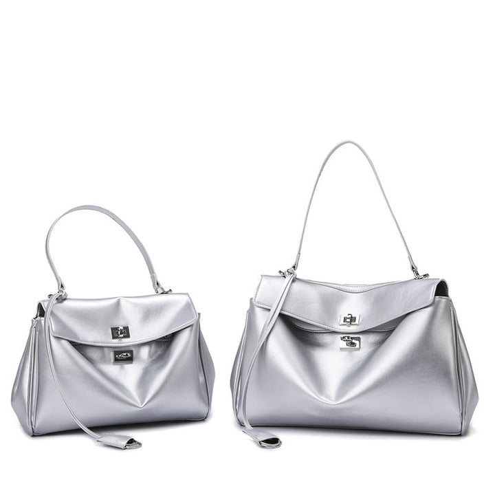 Bag Women Rodeo Bag Large Capacity Office Tote B Same Retro Oily Leather Handbag Women