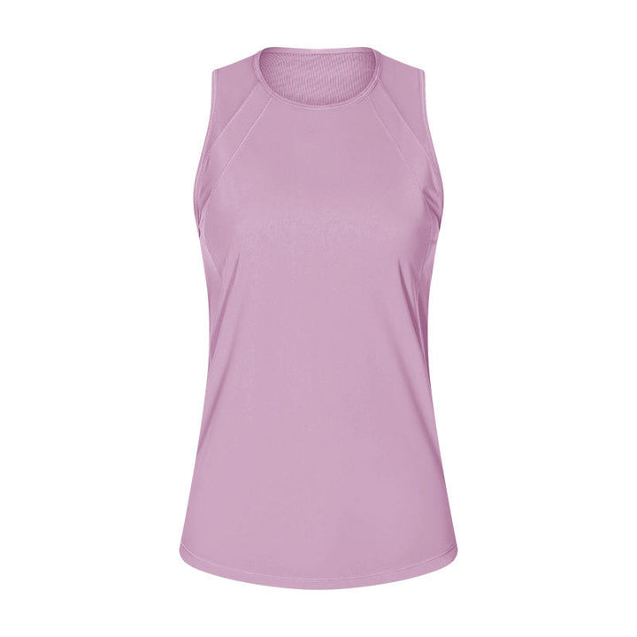 Spring Summer Back Hollow Out Cutout Sports Sleeveless T shirt Light Breathable Cooldry Workout Top