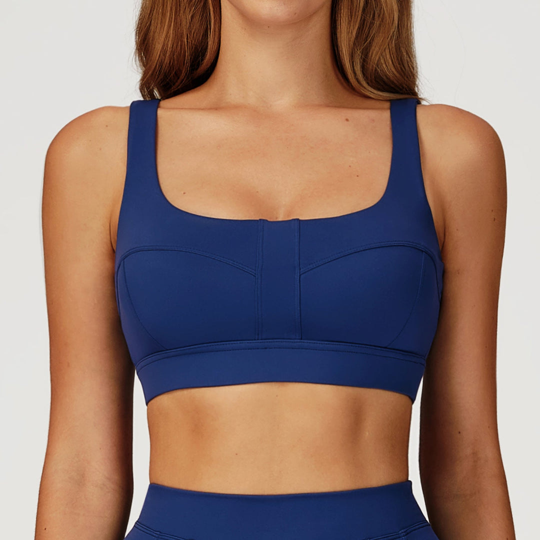 Nude Feel Yoga Bra Hollow Out Cutout Back Shaping Shockproof Sports Underwear Outdoor Running Workout Yoga Bra