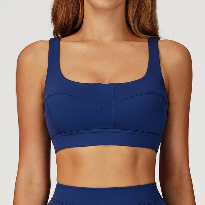 Nude Feel Yoga Bra Hollow Out Cutout Back Shaping Shockproof Sports Underwear Outdoor Running Workout Yoga Bra