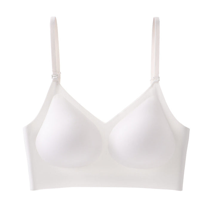 Summer French Seamless Bare Back Underwear Women Thin U Shaped Beauty Back Halter Invisible Multiple Wear Comfortable Bra