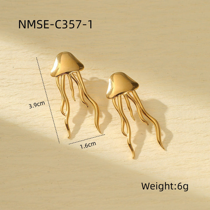 Summer Butterfly Titanium Steel Earrings for Women Arrival Light Luxury All Match Non Fading Floral Earrings for Women