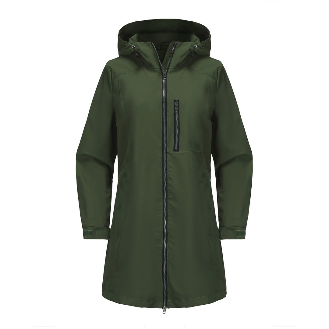 Outdoor Sports Waterproof Windbreaker Women Hooded Long Sleeve Spring Autumn Coat Loose Casual Windproof Women Clothing