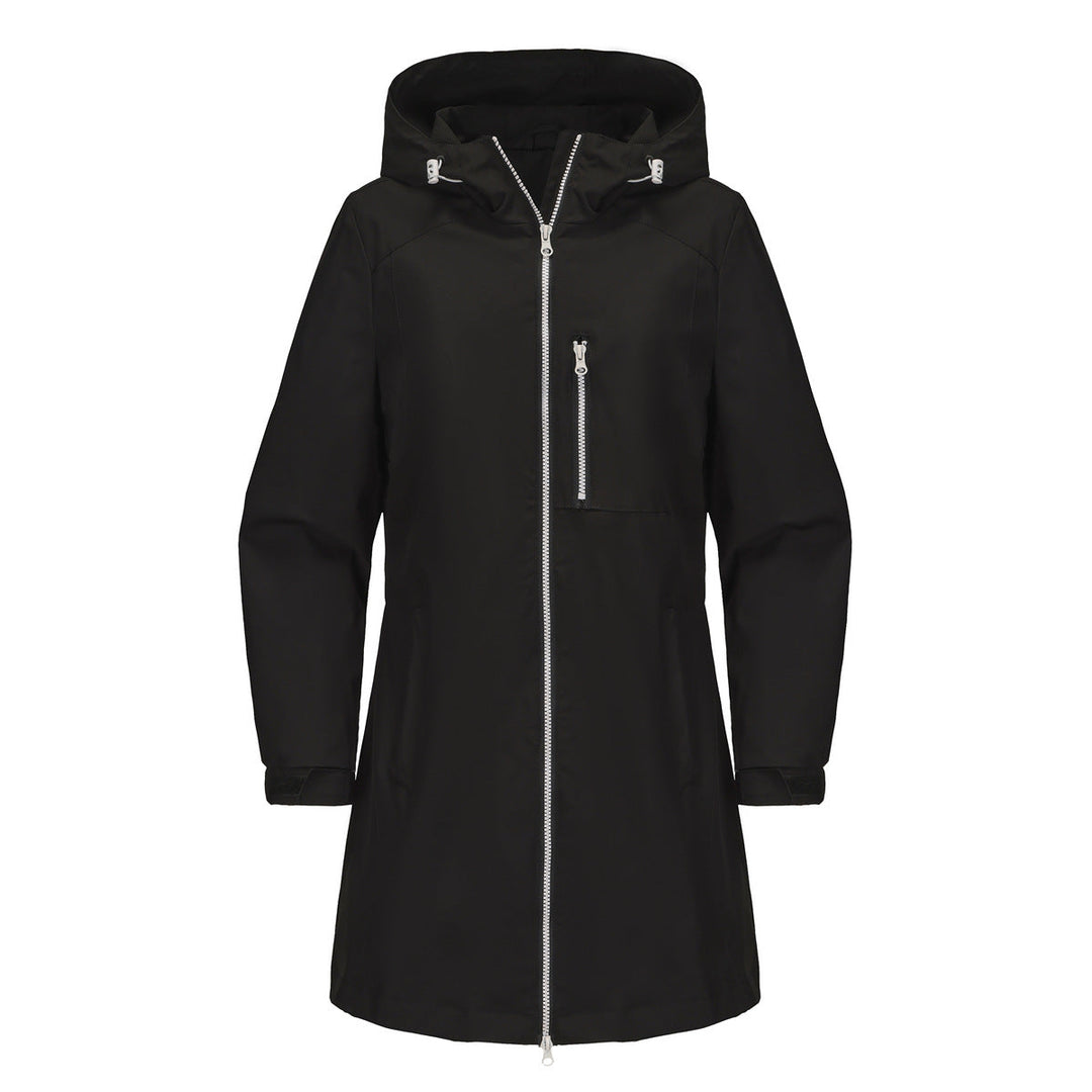 Outdoor Sports Waterproof Windbreaker Women Hooded Long Sleeve Spring Autumn Coat Loose Casual Windproof Women Clothing