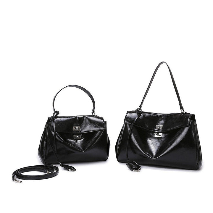 Bag Women Rodeo Bag Large Capacity Office Tote B Same Retro Oily Leather Handbag Women