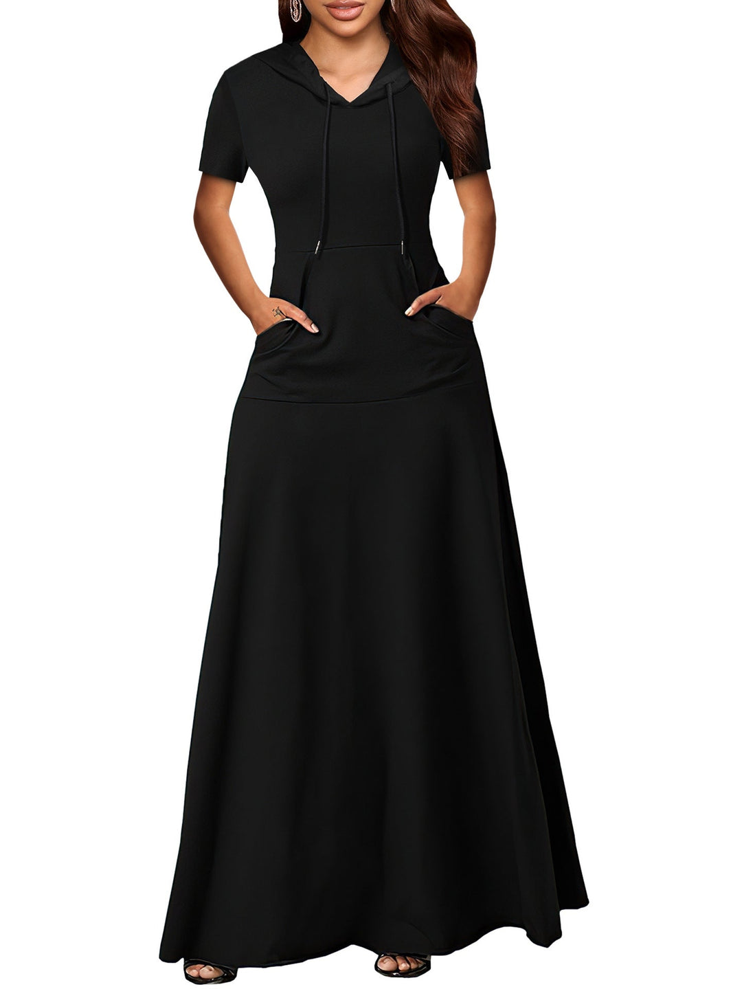 Wal Mart Spring Summer Sexy Sexy Hooded Sweater Maxi Dress Women