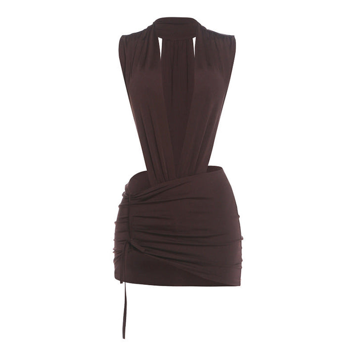 Summer Women Clothing Sexy Deep V Plunge Jumpsuit Sheath Skirt Sets