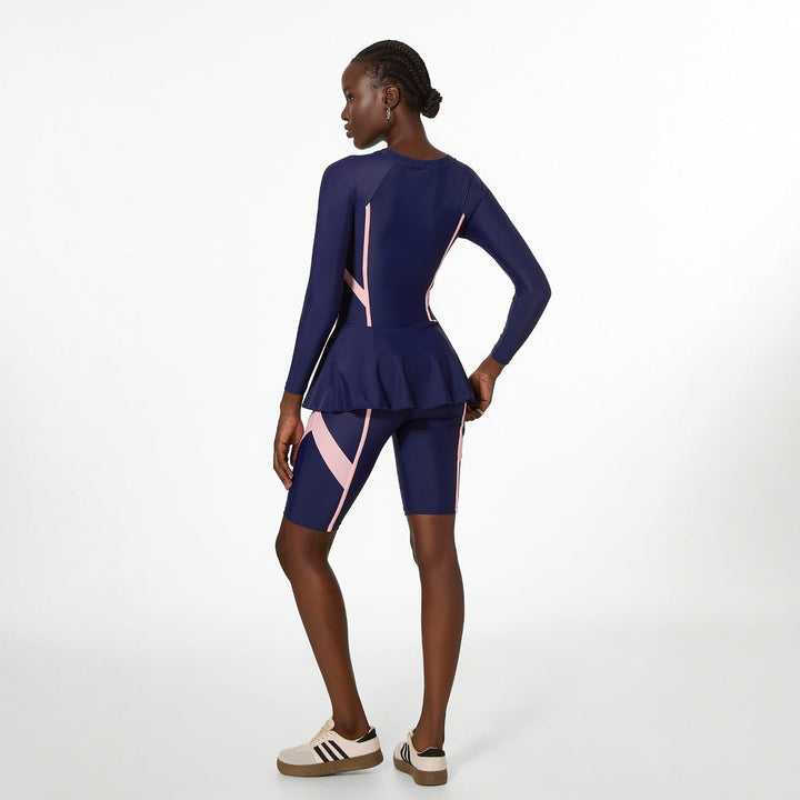 Swimsuit for Women Siamese Conservative Swimwear Long Sleeve Sun Protection Spring Museum Special Popular Swimsuit