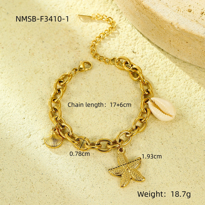 Ocean Necklace Bracelet Earrings Ring Set Niche Collection Ornament Women