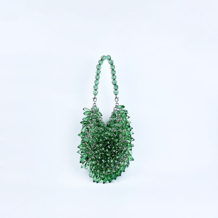 Niche Handmade Acrylic Solid Color Beads Women Portable Water Drop Bag High Sense Dinner Bag