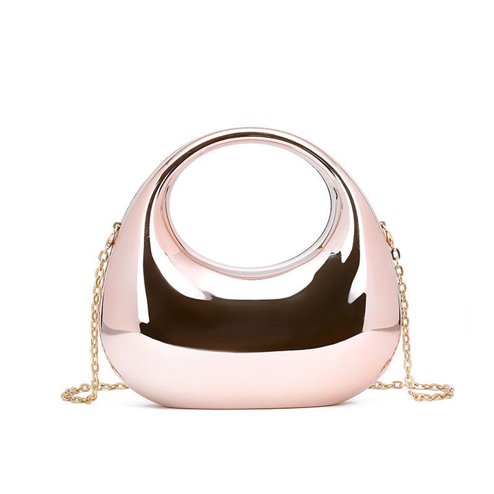 Colorful Crescent Moon Acrylic Handbag Socialite Handbag Makeup Dinner Women Bag