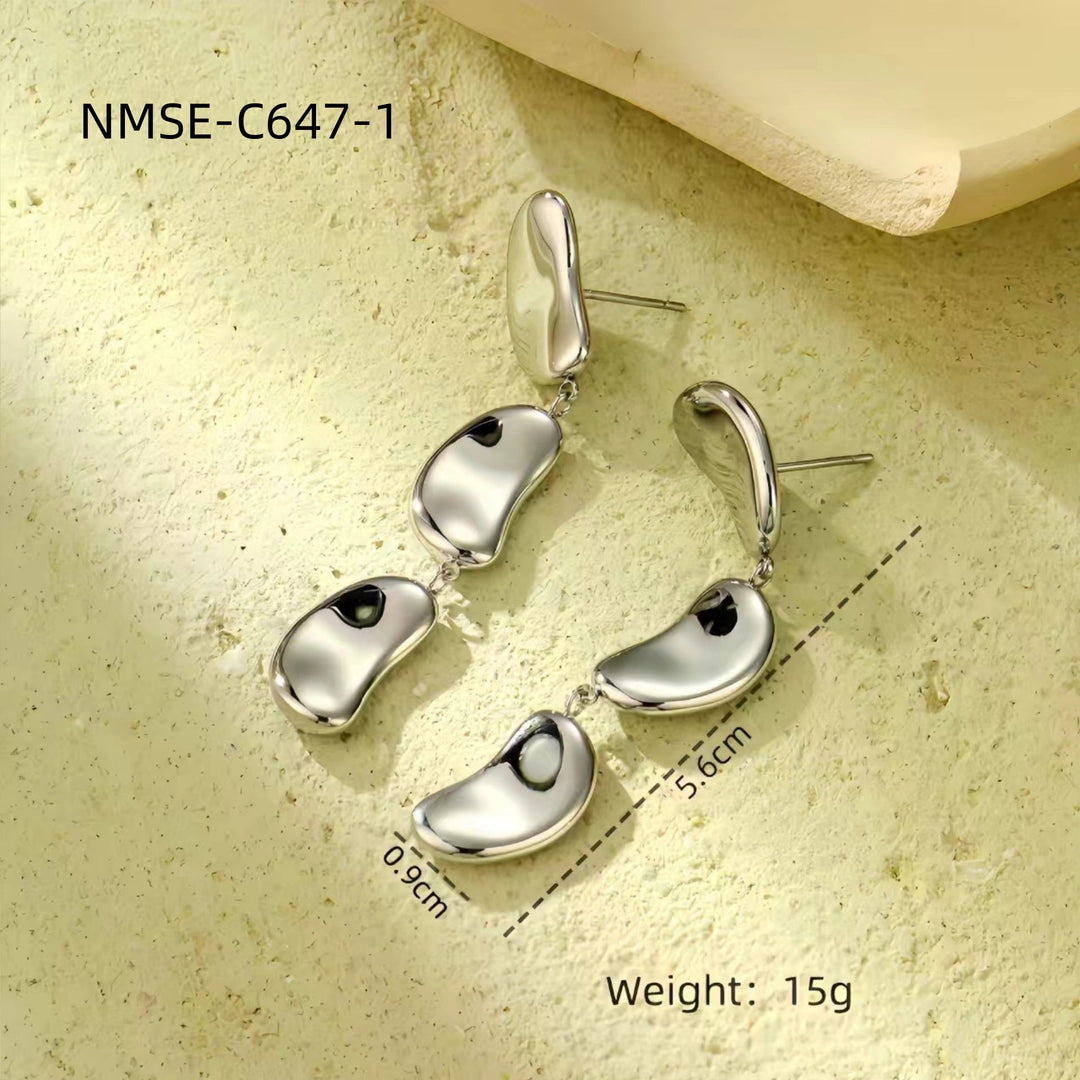 Retro Love 18K Gold Titanium Steel Earrings Five Pointed Star Special Interest Design High Sense Stainless Steel Studs