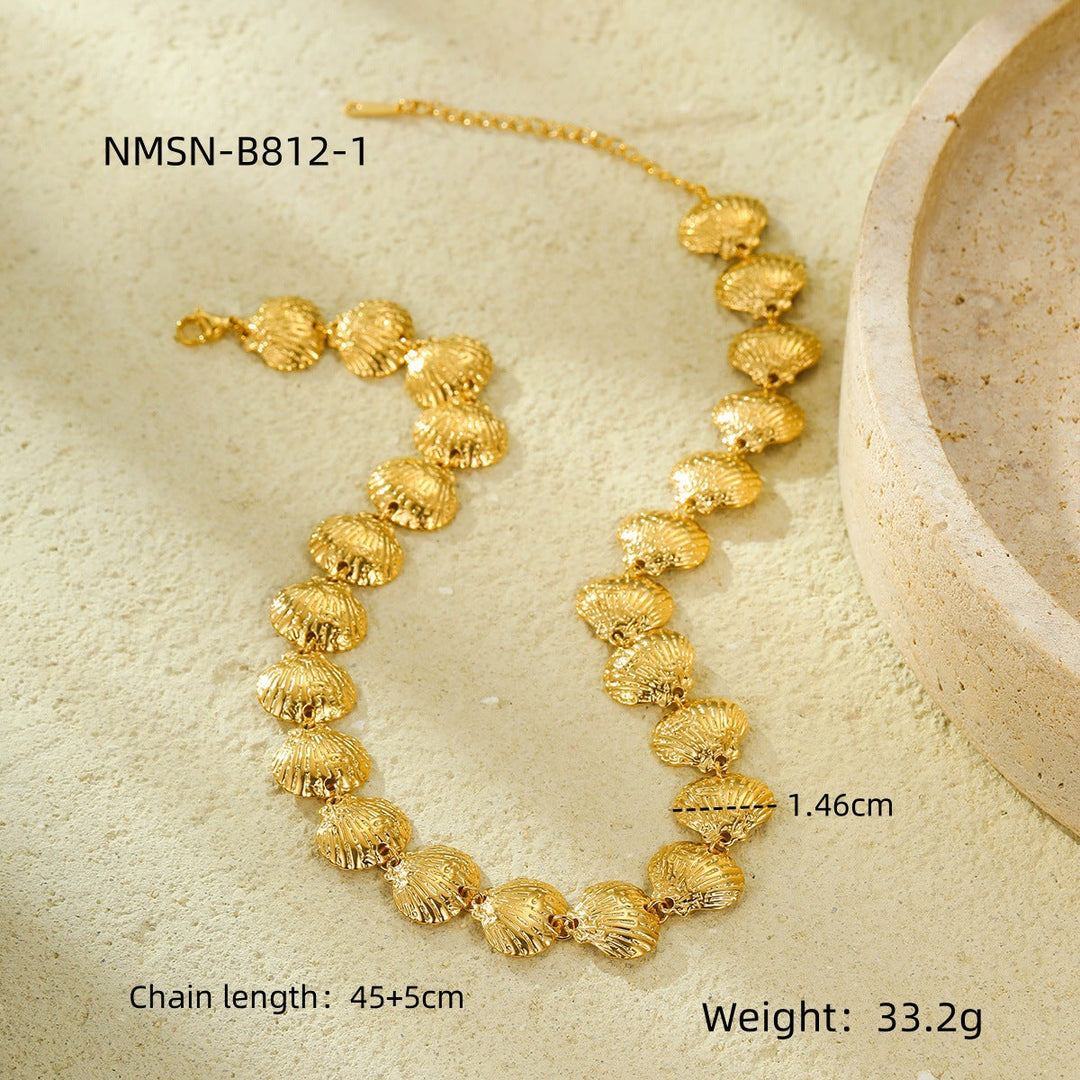 Ocean Necklace Bracelet Earrings Ring Set Niche Collection Ornament Women
