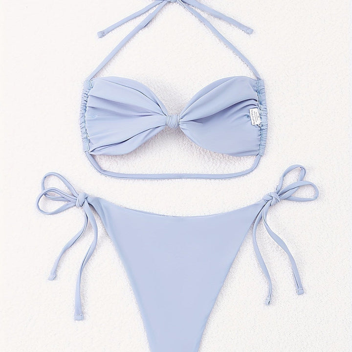 Sexy Light Blue Bikini Women Exclusive Swimwear