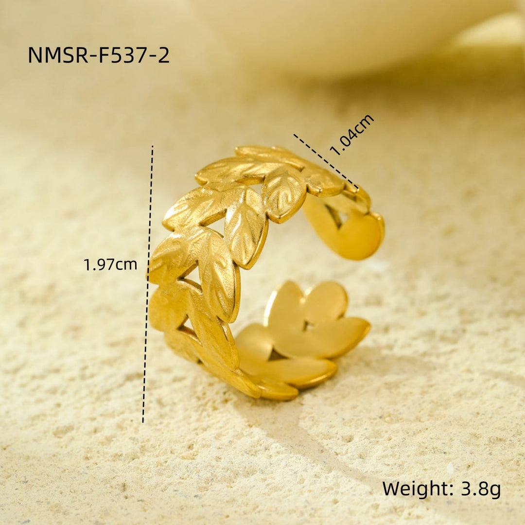 Stainless Steel Open Ring Multi Layer Geometric Abstract Hollow Out Cutout All Match Earrings Accessories