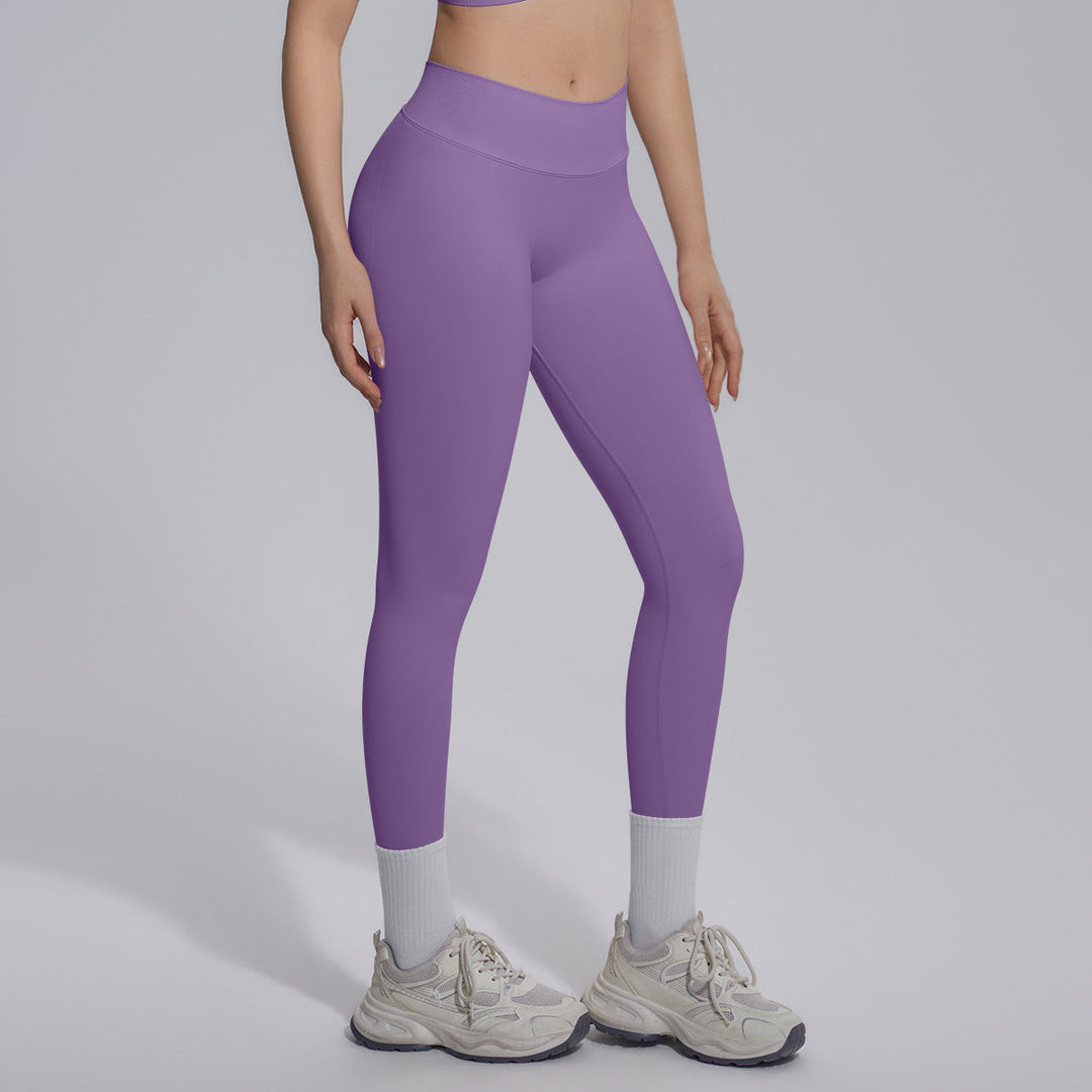 Peach Hip Seamless Knitted Yoga Pants V Skinny Slimming Running Sports Quick Drying Fitness Trousers