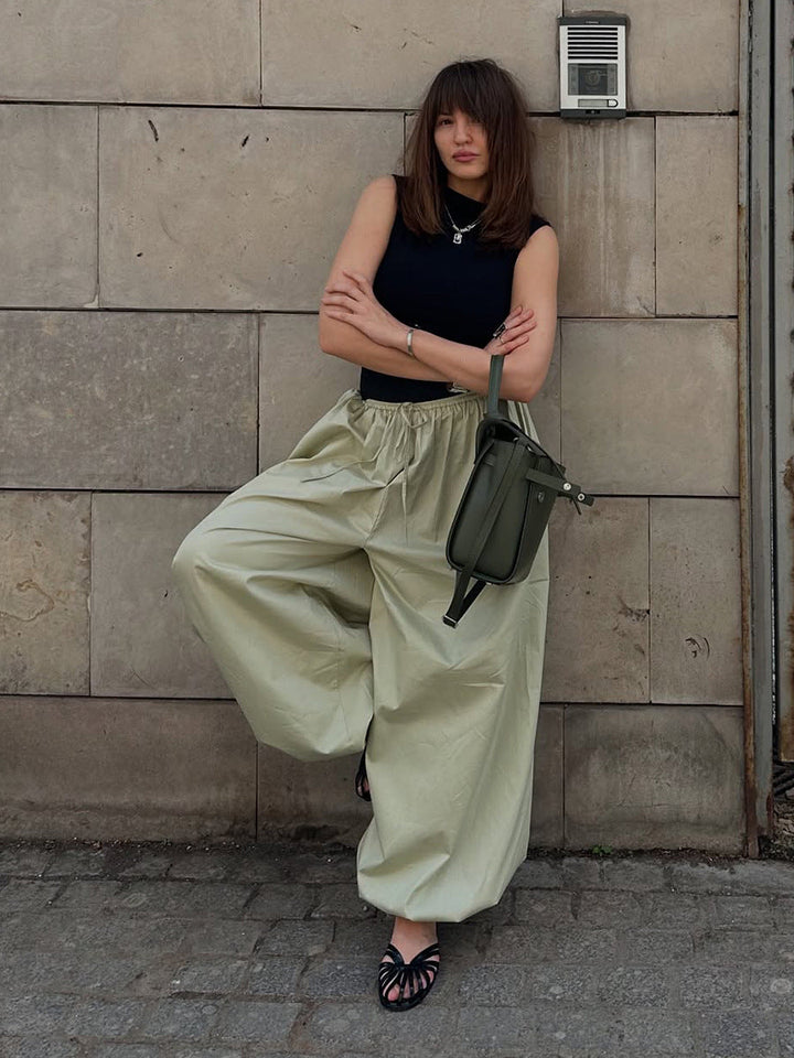 Cotton Bloomers Autumn Street Trend Casual Lazy Wide Leg Trousers Loose Bloomers Women