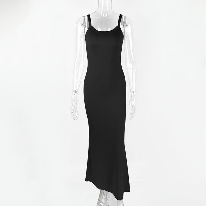 Summer Women Clothing Sexy Slim Fit Drape Sunken Stripe Strap Dress