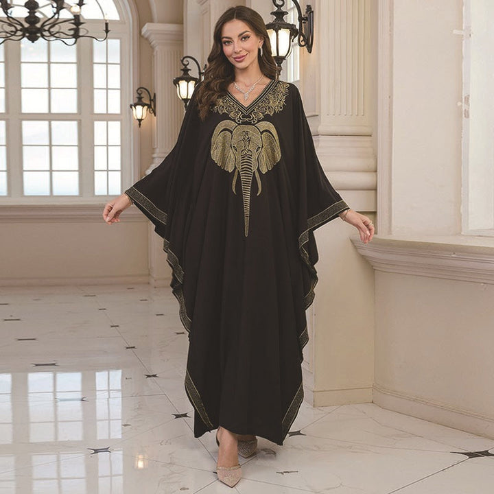Rayon Embroidered Holiday Loose Maxi Dress Women Beach Jacket Seaside Maxi Dress Beach Cover Up