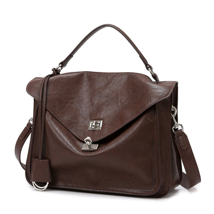 Women Bag Fashionable Vegetable Tanned Soft Leather Light Luxury Women Bag Large Capacity Office Bag High Grade Messenger Bag Messenger Bag