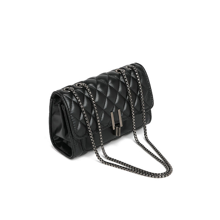 Rhombus Embroidery Line Small Square Bag Women Summer All Match Shoulder Bag Convenient Large Capacity Crossbody Chain Bag