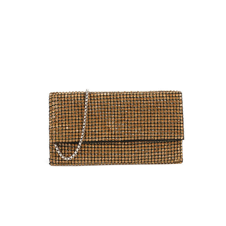 Rhinestone Bag Women Bag Summer Chain Diamond-Embedded Shoulder Messenger Phone Bag