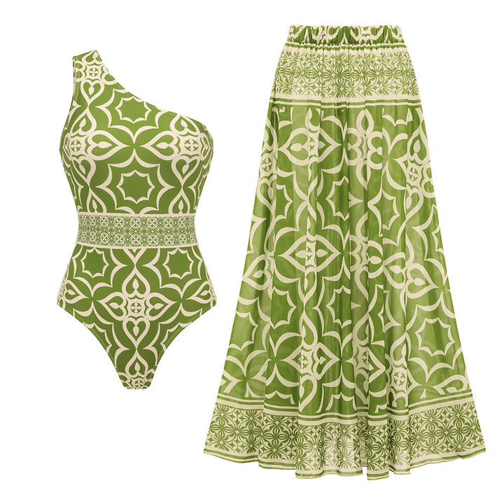 Swimsuit Ethnic Totem Print One Piece Swimsuit Women