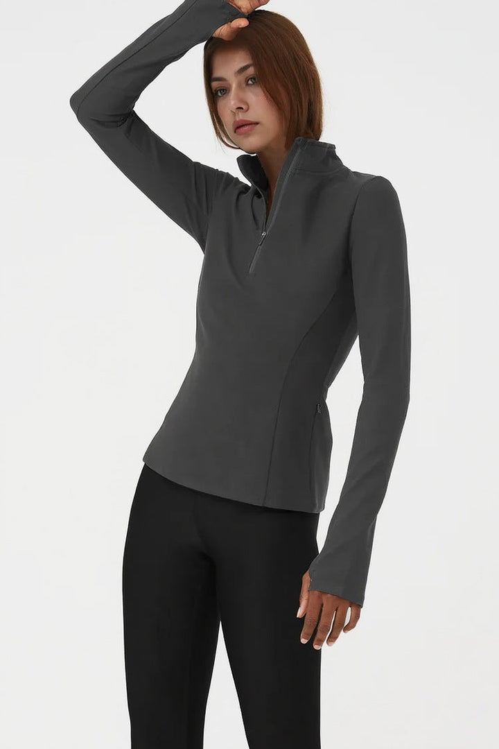 Half Zipper Yoga Clothing Top Women Slimming Tight Fitness Running Exercise Coat Autumn Quick Drying Long Sleeve